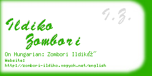 ildiko zombori business card